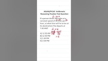 ASVAB/PiCAT Arithmetic Reasoning Practice Test Question:  Distance, Rate, and Time (d  = rt)