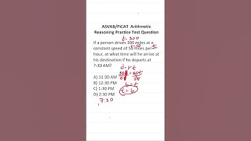 ASVAB/PiCAT Arithmetic Reasoning Practice Test Question:  Distance, Rate, and Time (d  = rt)