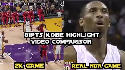 Kobe Bryant 81 Points HIGHLIGHT REMAKE in NBA 2K Game vs REAL NBA HIGHLIGHT VIDEO🔥