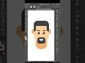 Men Face Avatar using Adobe Illustrator #shorts #youtubeshorts #illustrator