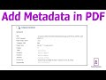 How to add Metadata into PDF Document in Foxit PhantomPDF