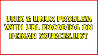 Unix &amp; Linux: Problem with url encoding on debian sources.list