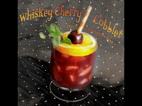 whiskey-(bourbon)-cherry-cobbler-cocktail