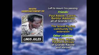 Linus Jules  ~ Long Obituary