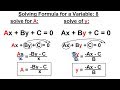 Algebra - Ch. 3: Formula, Inequalities, Absolute Value (8 of 38) Solving Formula for a Variable: 8