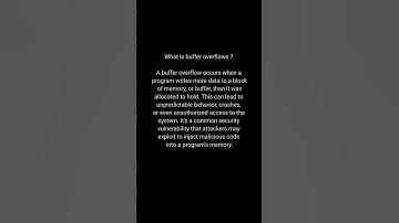 What is buffer overflows ?                         #cybersecurity #infosec #greyhat #bufferoverflow