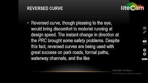 Survey video: Reverse curve fitting