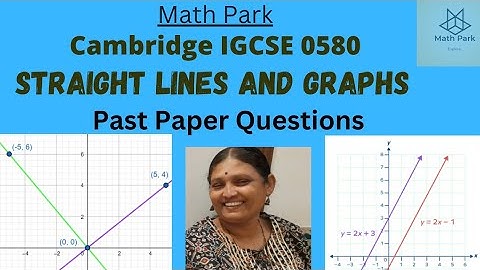Straight lines and graphs|Past Paper Questions Cambridge IGCSE 0580