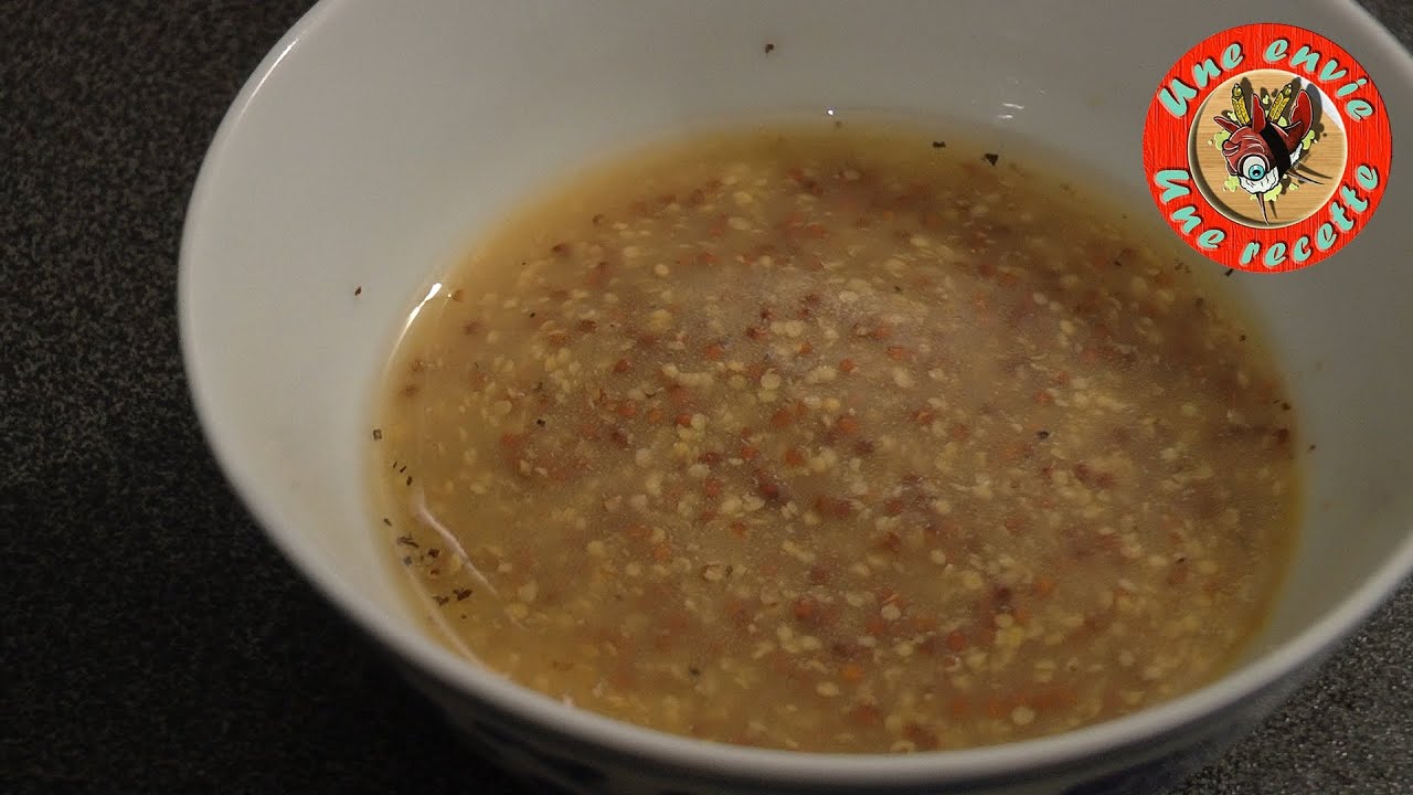 Vinaigrette au vinaigre de cidre et moutarde à l'ancienne Une envie