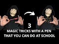 3 MAGIC TRICKS WITH A PEN THAT YOU CAN DO AT SCHOOL 🎩🪄 #magic #tricks #school #trending #viral