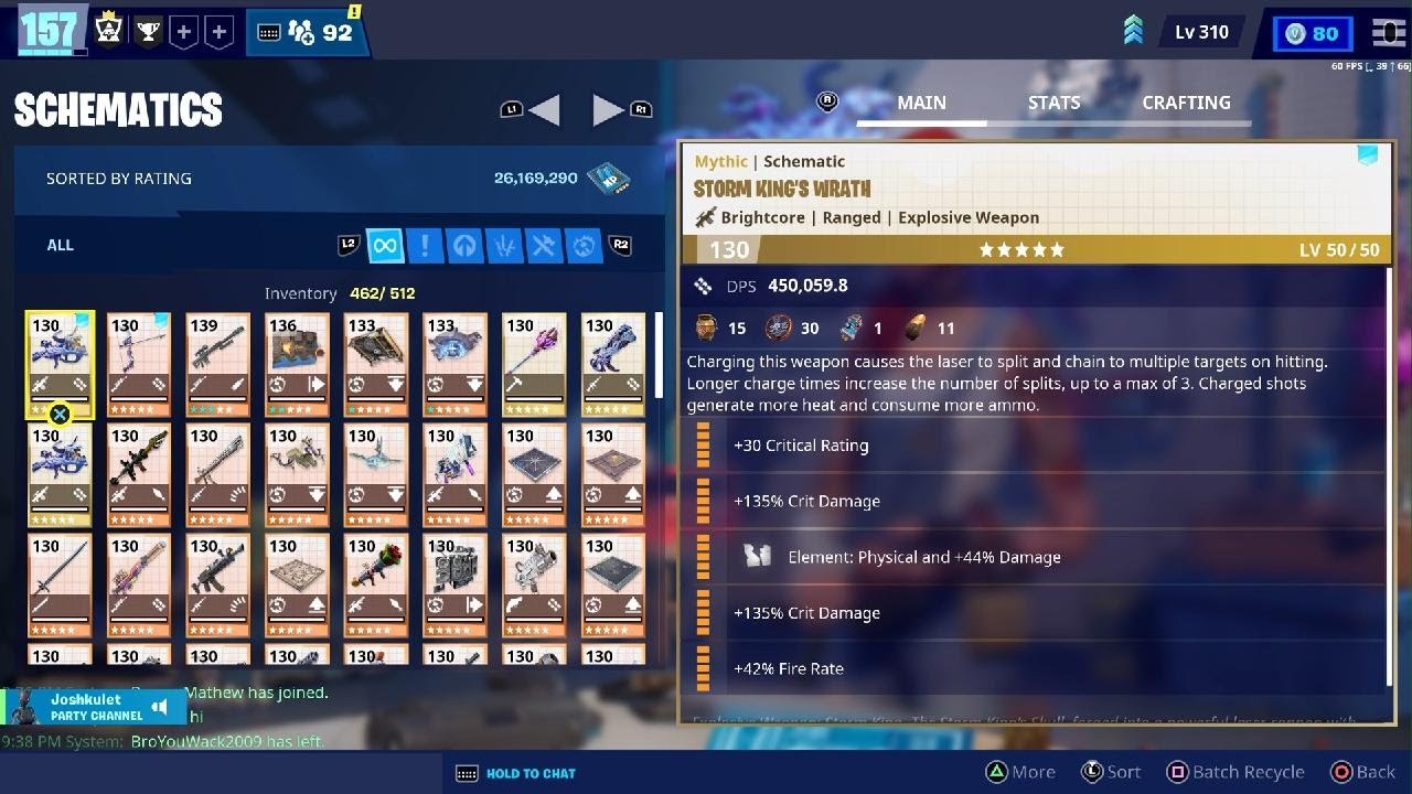 Best perks for storm king wrath stw YouTube