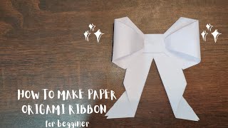 How to Make Paper Origami Bow/Ribbon for gifts | easy origami | Tutorial | C!rcu1t t.v