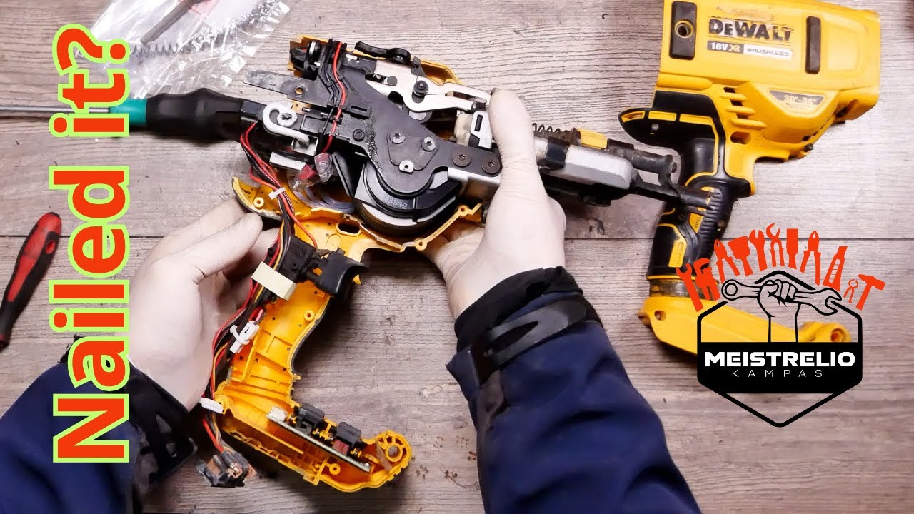 Dewalt DCN692 driver blade assembly and return spring replacement step-by-step