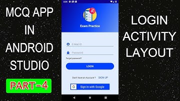 How to make Quiz APP in Android Studio | Part 4 | Login Activity Layout
