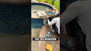 Pool tiles installation