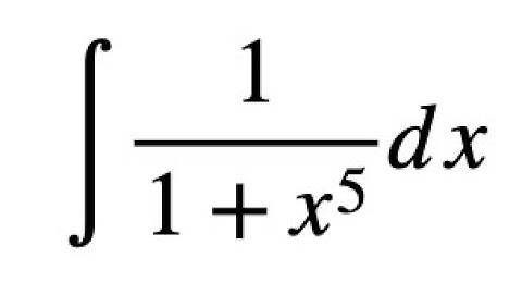 Integral of 1/(1+x^5)