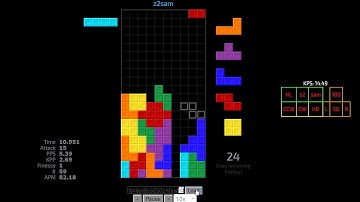 Jstris sprints - 18.649s (6PPS for 1/2 sprint and 6.4 pps for 12 lines)
