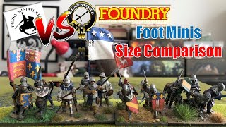 THREE Miniature (Foot) Manufacturers  Size Comparison