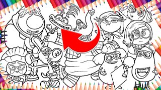 Inside Out Full Cast Coloring Joy Sadness Anger More