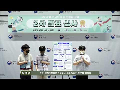 제24회 전국학생통계활용대회 초등부 장려상 (인천 신정초등학교)