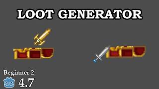 How to create a loot generator - Learn Godot 4 2D - no talking