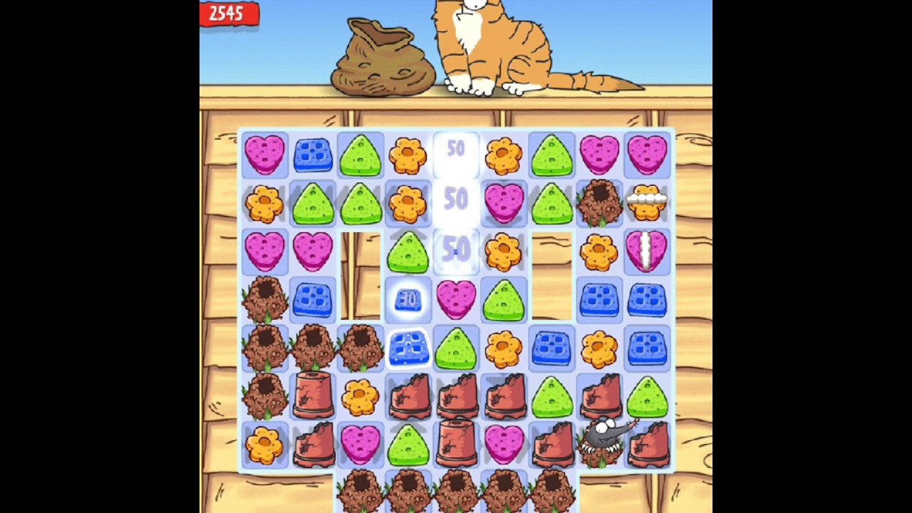 Simons Cat - Crunch Time - Level 104 - No Boosters (by match3news.com)