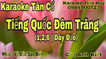 Karaoke Tân Cổ | Tiếng Quốc Đêm Trăng | 1,2,6 Dây Đào | Beat Trần Huy 2021