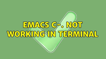 Ubuntu: Emacs C-. not working in terminal