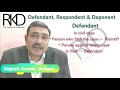 जाने Defendant, Respondent और Deponent में अंतर  #Defendant #Deponent #respondent