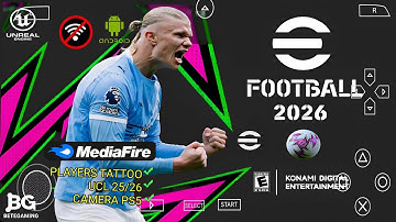 eFootball PES 2026 PPSSPP Android Offline PS5 Camera | Efootball 2026 PSP Full Update & PlayerTattoo