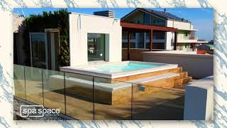 Spa Space® idromassaggio su misura posizionato sul terrazzo con portata di 600 kg al metro quadro.