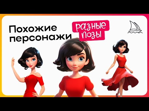 💃 Создание похожих персонажей в разных позах в Midjourney. Гайд