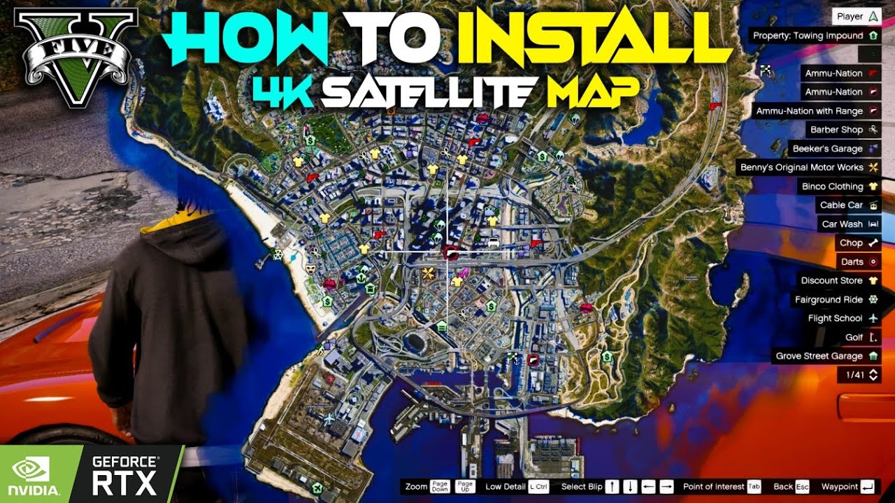 How to install 4K Satellite View Map (2021) GTA 5 MODS 