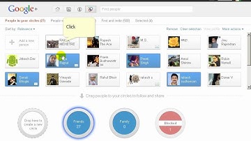 How to create circles in google plus