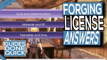 Rune Factory 5 Forging Exam License Answers