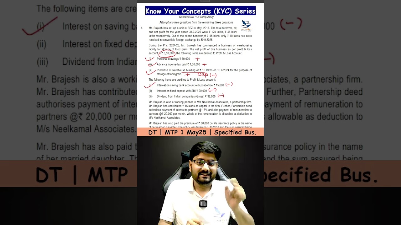 MTP, RTP and PYQs in 1 Minute ! Specified Buisness 35AD ! 