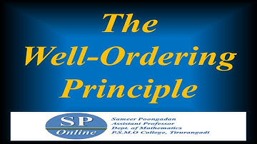 S1 B.Sc; Number Theory; Lecture 1-The Well-Ordering Principle