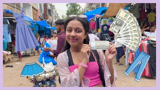 Shopping under ₹500/- at Sarojni Nagar and creating a whole outfit 💖🏷️ #vlog:134 #shoppinghaul