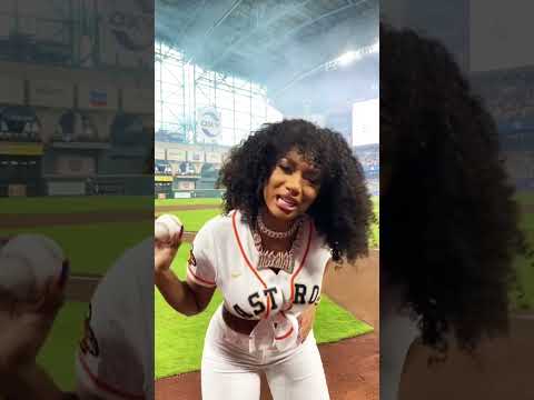 Megan Thee Stallion Arrives To Throw Opening Pitch For Houston Astros In Her Hometown! Shorts