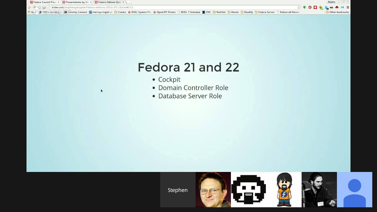 Fedora Council Meeting 2015-05-18 (3 Editions Update) - YouTube