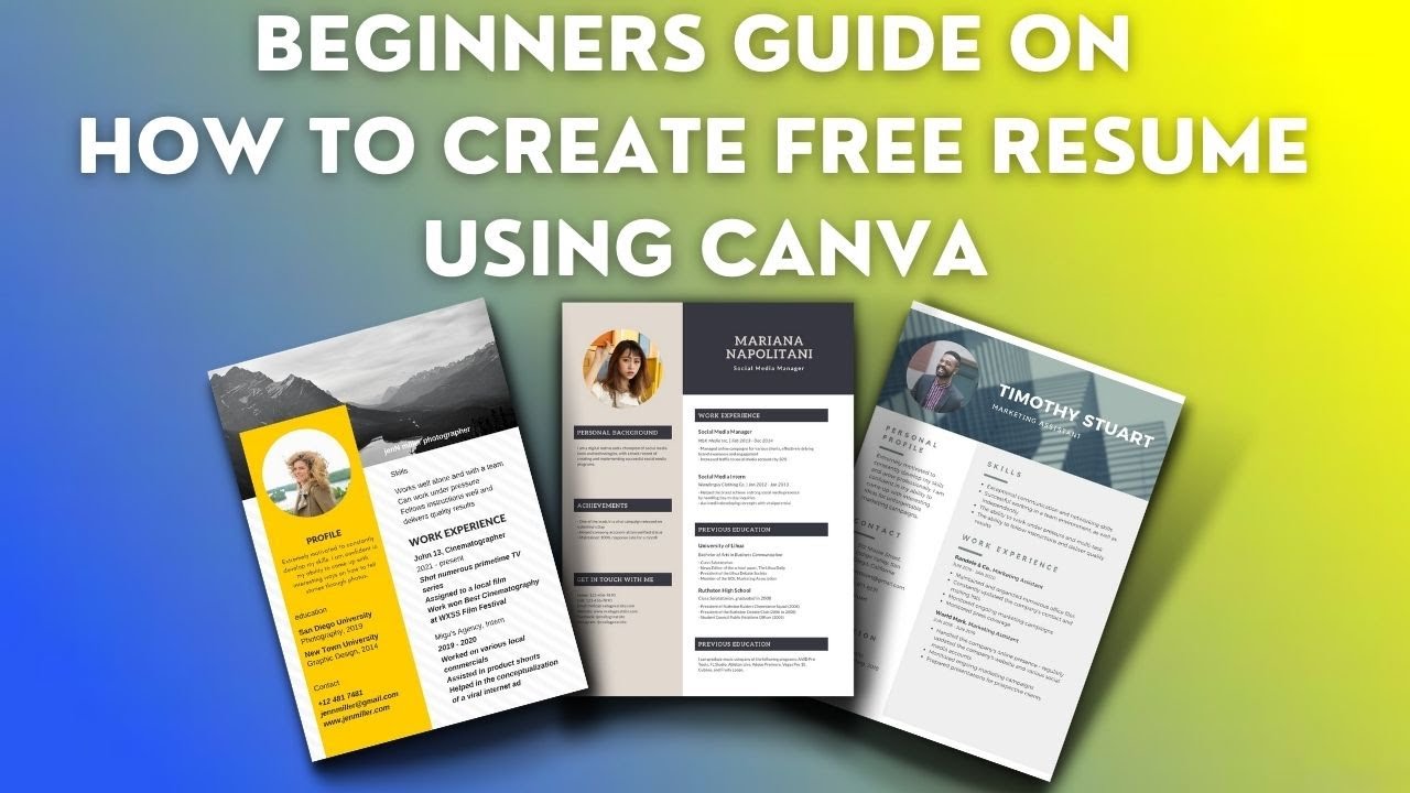 how to create a resume using canva