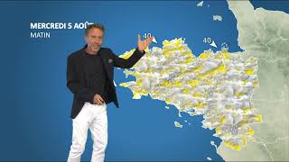 Bulletin météo pour le mercredi 5 août 2026