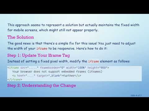 How to Make Your Iframe Responsive: Adjusting Width for Mobile and Desktop Views