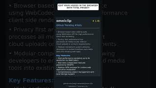 GitHub Trending Repositories: omni-media/omniclip 🇬🇧