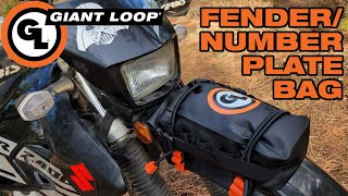 The Giant Loop Fender/Number Plate Bag: The Ultimate Waterproof, Rugged Fender Bag Motorcycle Option