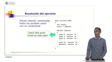 Calculo de la letra NIF en lenguaje C | 34/45 | UPV