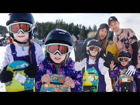 KIDS FIRST TIME at SNOW SCHOOL!!! 🏂 The Johnson Fam Vacation Special!