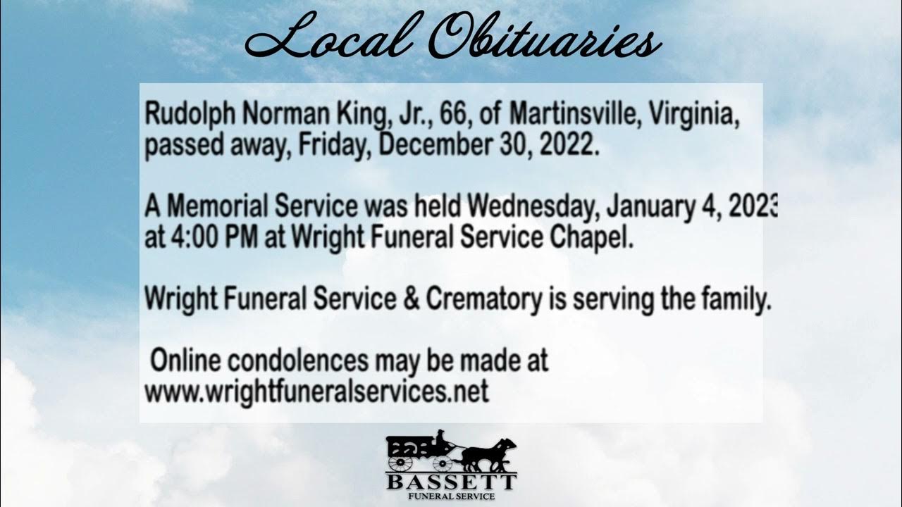 Obits for January 5, 2023 YouTube