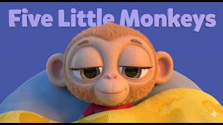 Five Little Monkeys Lullaby | Soft Sleepy Bedtime Song | Nono Monkey Bedtime