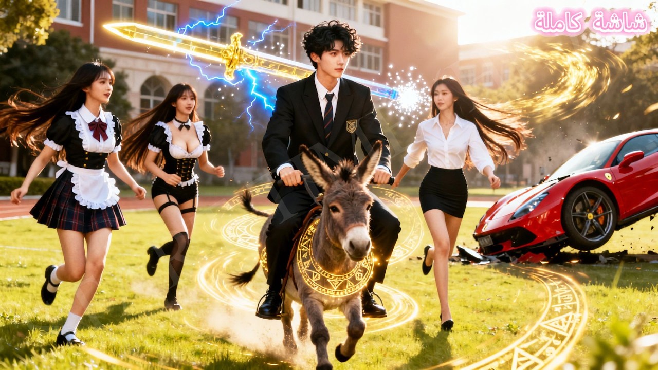 شاب فقير يذهب للمدرسة على حمار ويتعرض للتنمر،من يتخيل أنه إله حرب لا يُهزم؟ كل فتيات المدرسة يعشقنه!